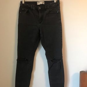 Black ripped skinny jeans from garage.